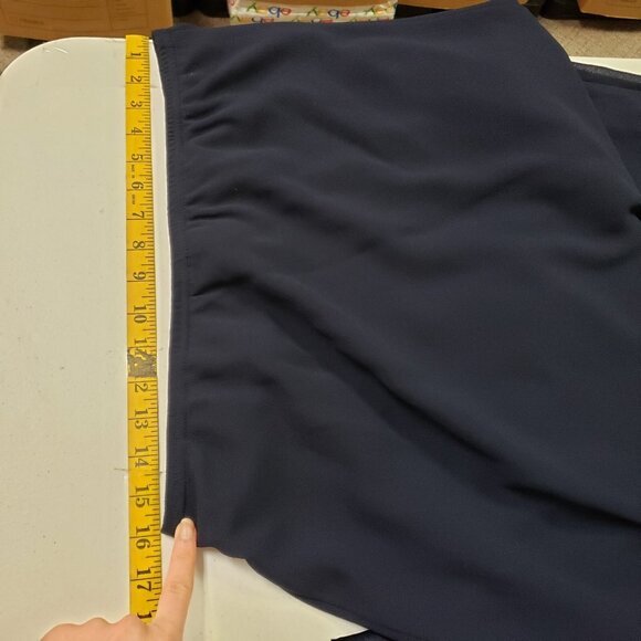 Coldwater‎ Creek Womens Beaded Fairy Midi Skirt Size 16 Petite Blue Sheer Church - Picture 7 of 10